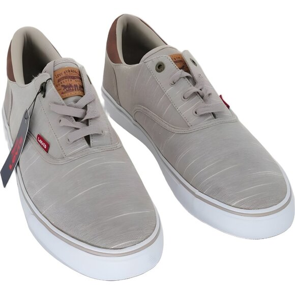 Levi's Ethan Chambray Khaki Tan Low-Top Sneakers Men's US 13M - Picture 1 of 6